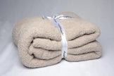 Greige Solid Double Layered Throw
