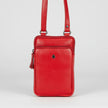 Greenwood Leather Compact Mini Crossbody. Slim Full-Grain Leather Phone Bag & Travel Organizer