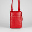 Greenwood Leather Compact Mini Crossbody. Slim Full-Grain Leather Phone Bag & Travel Organizer