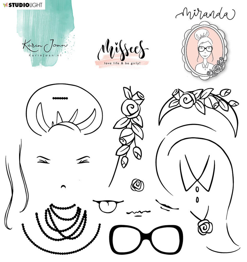 Karin Joan Clear Stamp Miranda Missees Collection 160x120mm nr.07