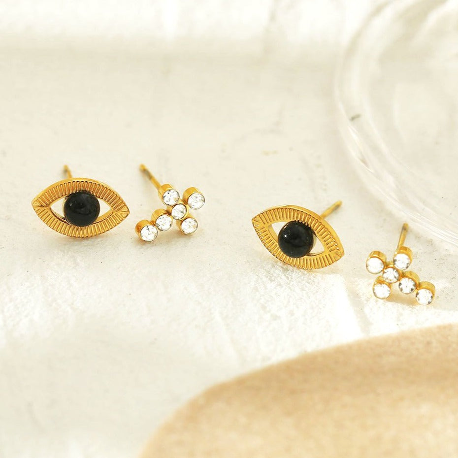 Ensemble de 2 paires de boucles d'oreilles STELLA