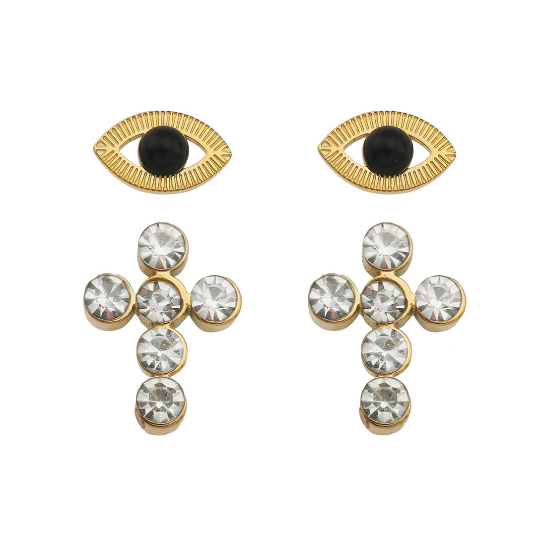 Ensemble de 2 paires de boucles d'oreilles STELLA