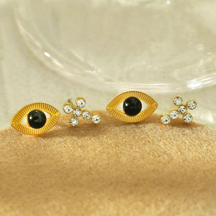 Ensemble de 2 paires de boucles d'oreilles STELLA