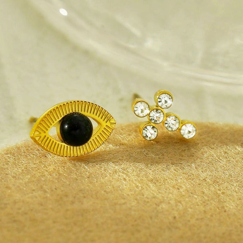 Ensemble de 2 paires de boucles d'oreilles STELLA