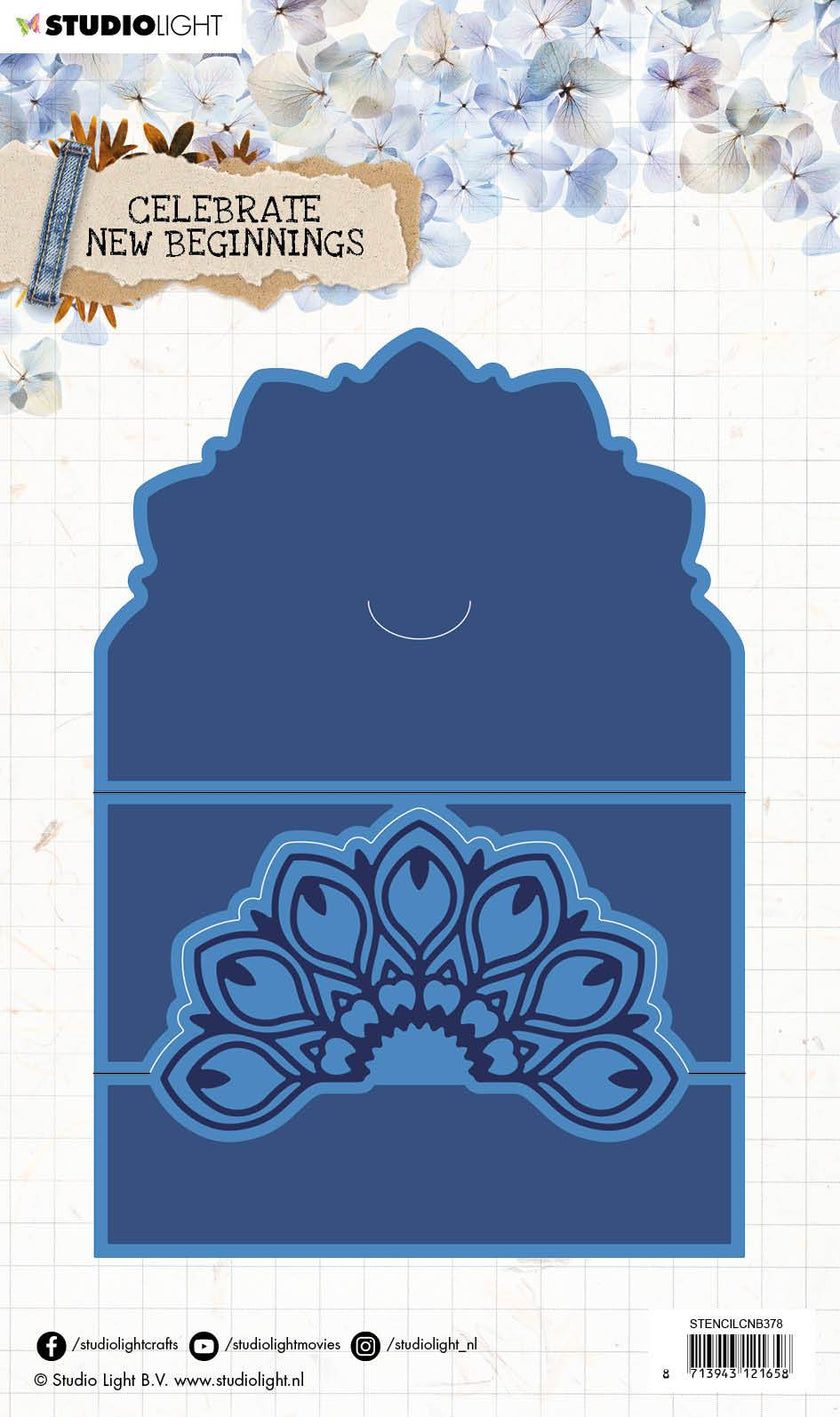 Cutting & Embossing Die Cardshape Celebrate New Beginnings 142x201mm nr.378