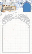 Cutting & Embossing Die Cardshape Celebrate New Beginnings 142x201mm nr.379