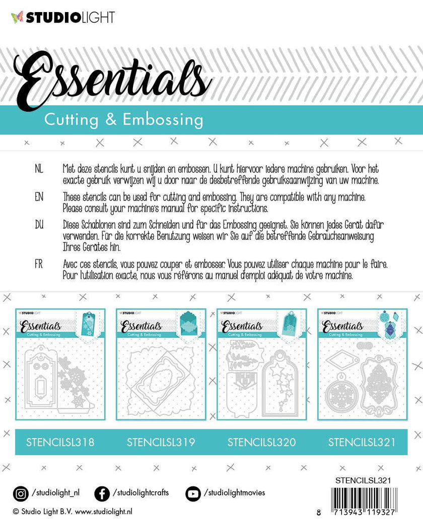 SL Cutting & Embossing Die Label Essential 133x143mm nr.321