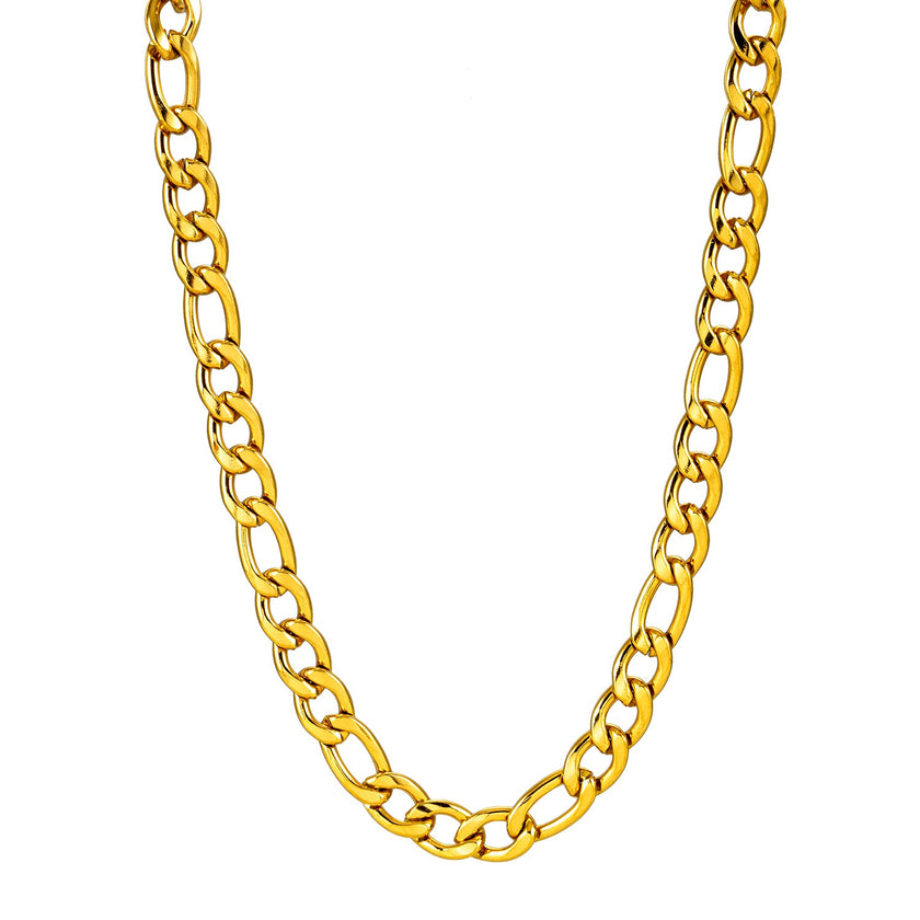 Style SUTTON : Collier ras-de-cou à maillons cubains en or.