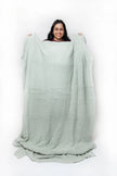 Solid Doubled Layered in Desert Sage Twin Bed Blanket