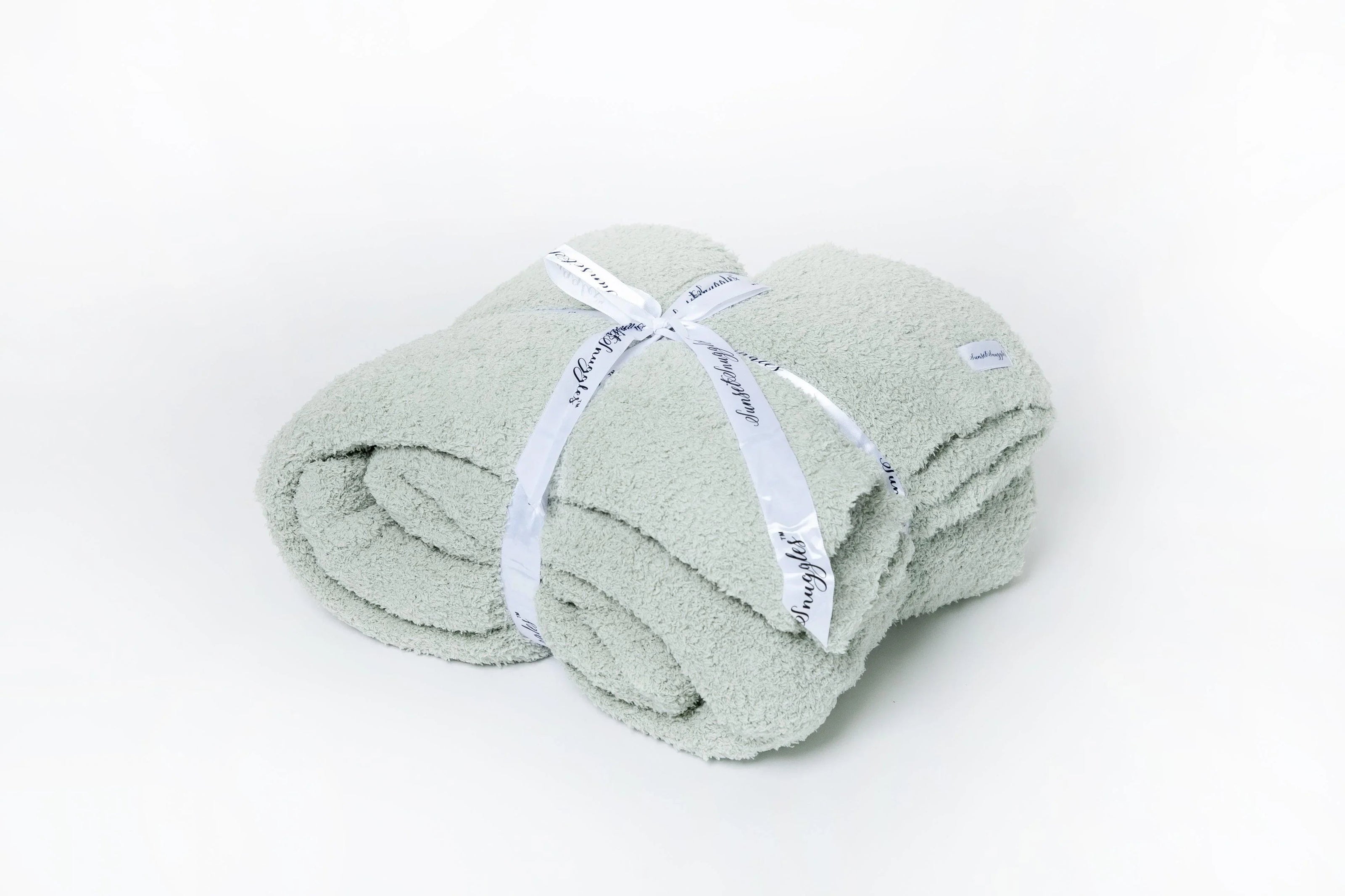 Desert Sage Solid Double Layered Print Extended Throw