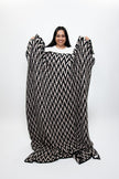 Tap Shoe & Rainy Day Chevron Print Extended Throw