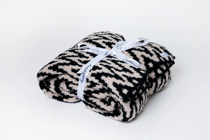 Tap Shoe & Rainy Day Chevron Print Extended Throw