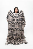 Tap Shoe & Rainy Day Diamond Point Print Extended Throw
