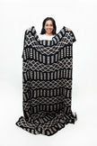 Tap Shoe & Rainy Day Diamond Point Print Extended Throw
