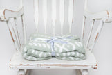 Desert Sage & White Diamond Point Print Toddler Blanket
