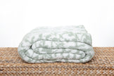 Desert Sage & White Fairy Garden Vine Print Extended Throw