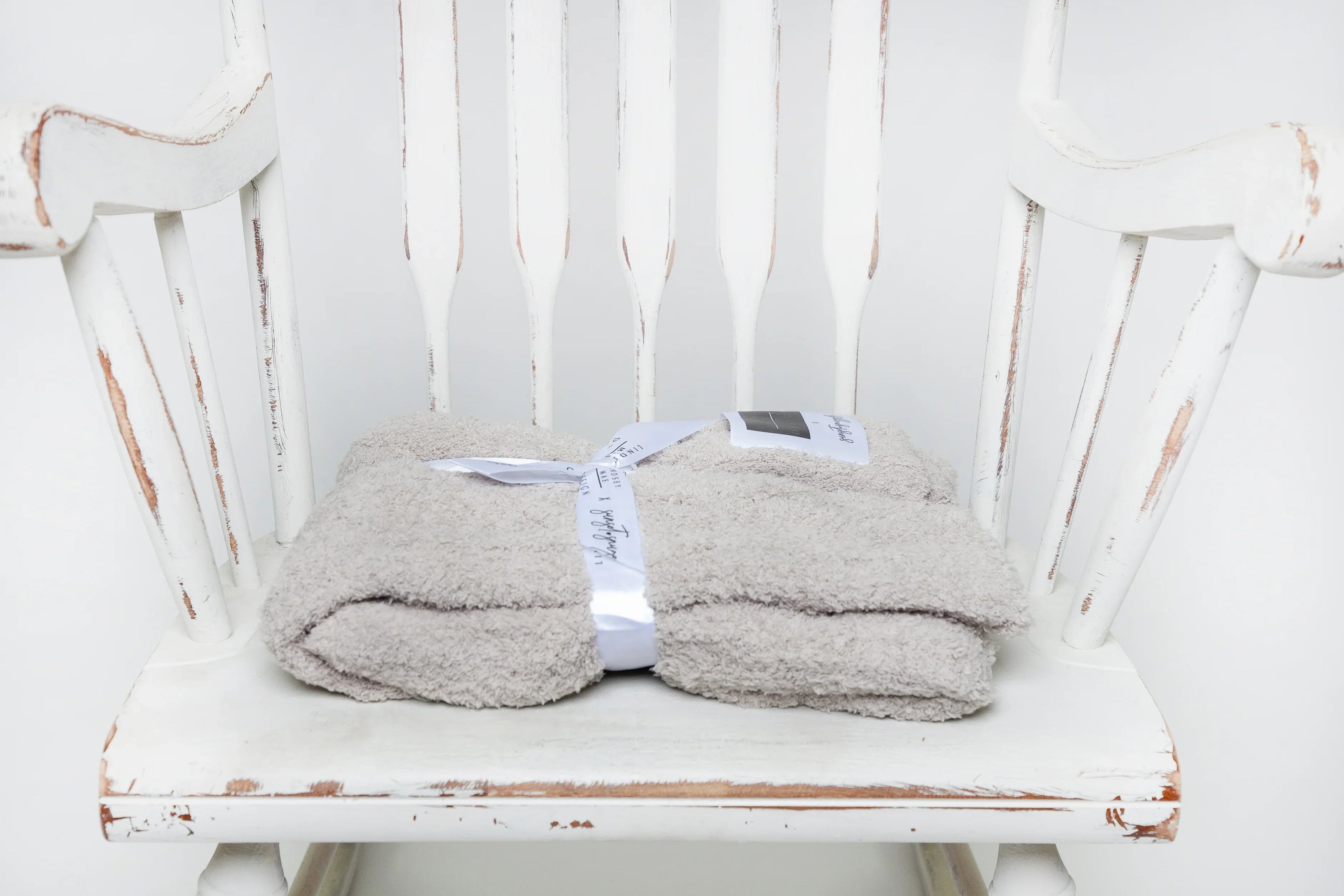 Foggy Dew Cable Knit Toddler Blanket