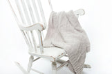 Foggy Dew Cable Knit Toddler Blanket