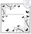 Creative Expressions: Butterfly Elegance Large Stitched Square Frame