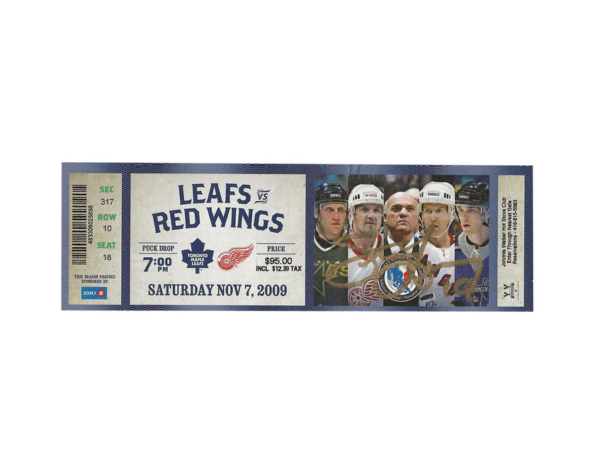 Steve Yzerman Autographed Toronto Maple Leafs Hall of Fame Induction Night Ticket Stub