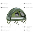 Outsunny Camping Combo Set All in 1 Portable Folding Tent Cot Air Mattress Carry Bag Pump Sleeping Shelter Dark Green