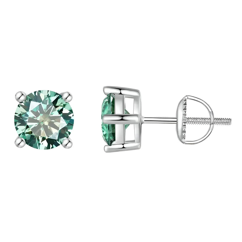 Breathtaking Moissanite Heart Stud Earrings | 925 Sterling Silver