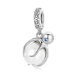 Genuine 925 Sterling Silver Pet Dog Charm For Bracelet - Poodle Dachshund Pendant