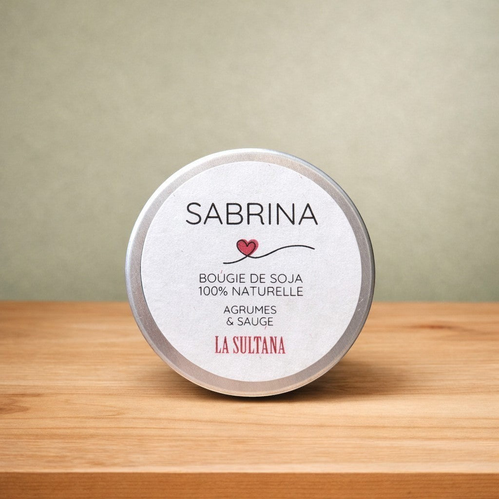 Bougie de soya SABRINA agrumes & sauge