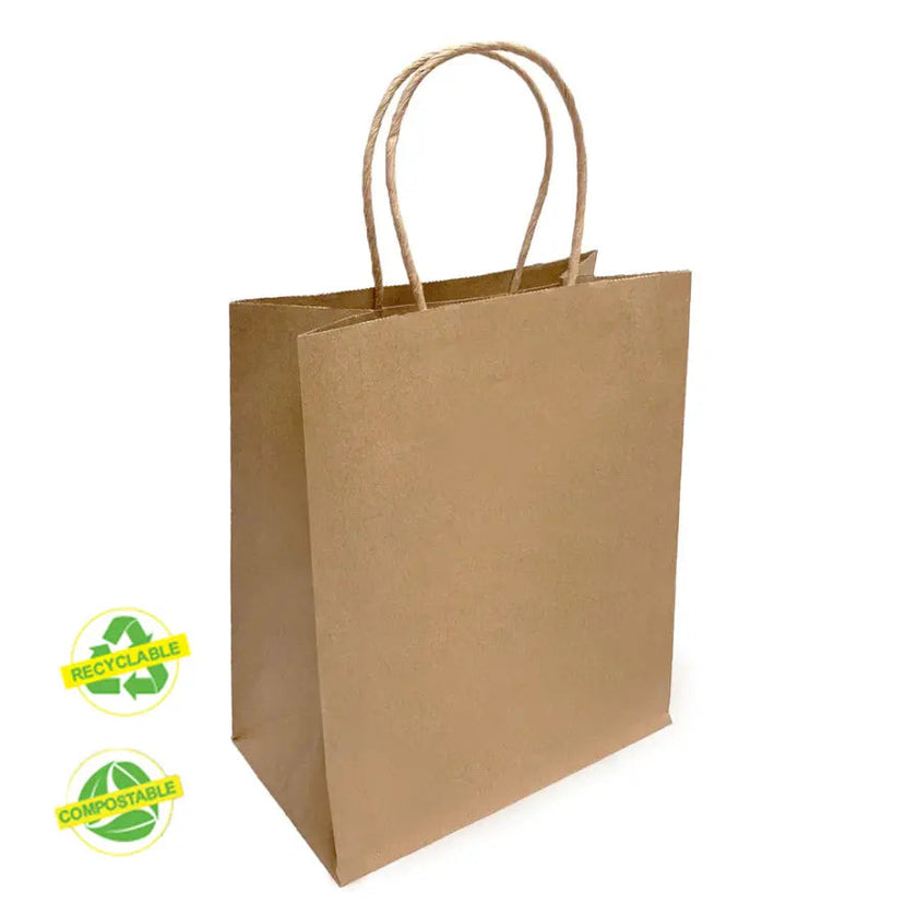 Sac en papier à poignées torsadées