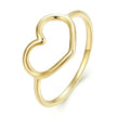 925 Sterling Silver Minimal Heart Band Ring