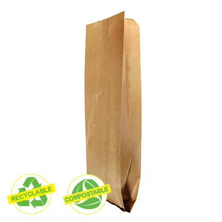Sac à vin en papier kraft, 4 ¾'' x 2 ¾'' x 15 ¾'' (1 000)