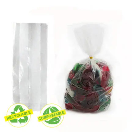 Sac cellophane à soufflets – Transparent, recyclable et compostable