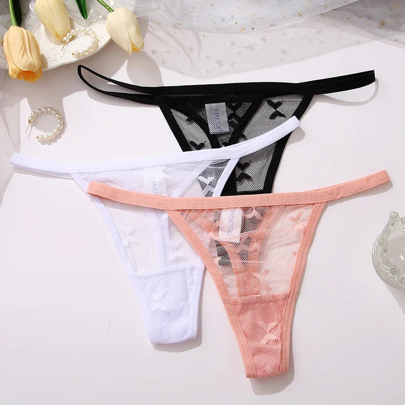 3-Pack Sheer Mesh G-Strings – Sexy Low Rise G-Strings