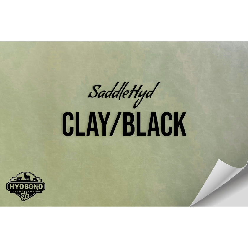 SADDLEHYD CLAY/BLACK WITH ADHESIVE HYDBOND LEATHERETTE SHEET (12