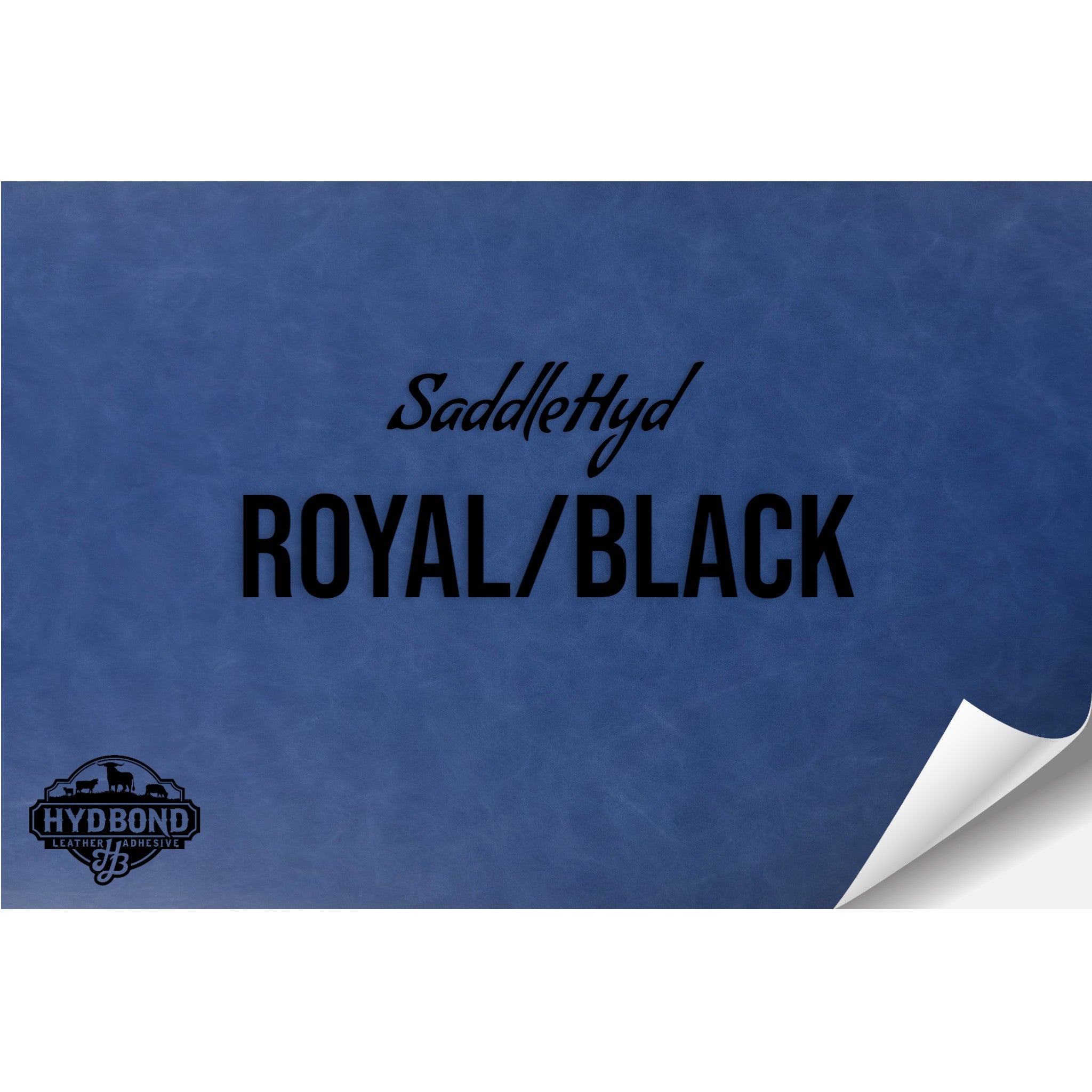 SADDLEHYD ROYAL/BLACK WITH ADHESIVE HYDBOND LEATHERETTE SHEET (12