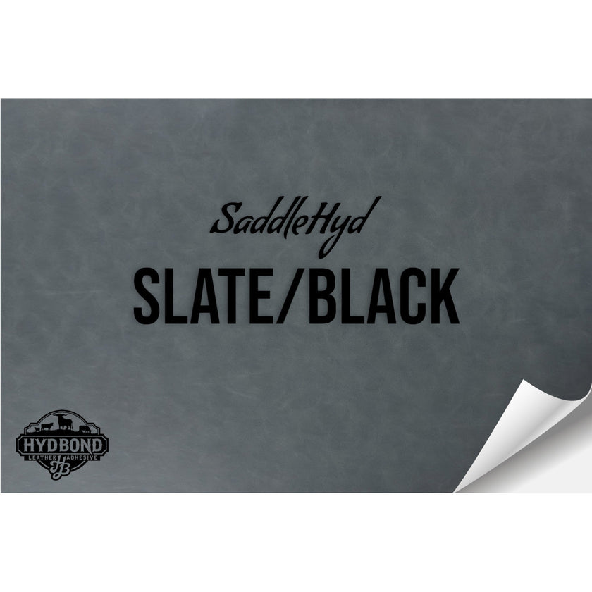 SADDLEHYD SLATE/BLACK WITH ADHESIVE HYDBOND LEATHERETTE SHEET (12