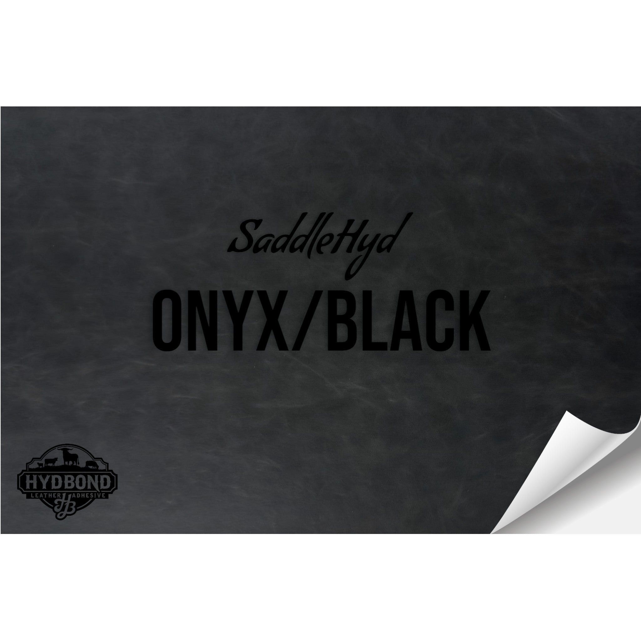 SADDLEHYD ONYX/BLACK WITH ADHESIVE HYDBOND LEATHERETTE SHEET (12
