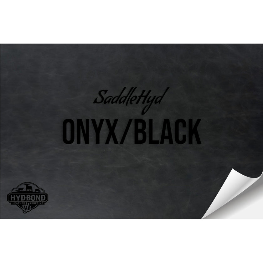 SADDLEHYD ONYX/BLACK WITH ADHESIVE HYDBOND LEATHERETTE SHEET (12