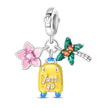 Paradise Found Sterling Silver Travel Charm