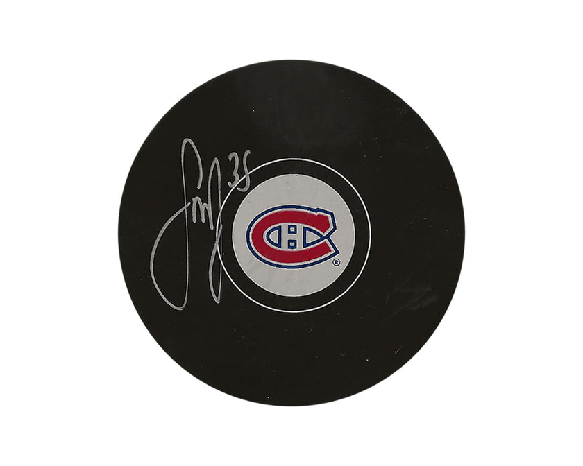 Sam Montembeault Autographed Montreal Canadiens Autograph Model Puck