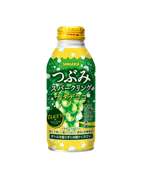 Sangaria Tsubumi Sparkling Nata de Coco White Grape (380G) [Best Before Date: 2027.02]