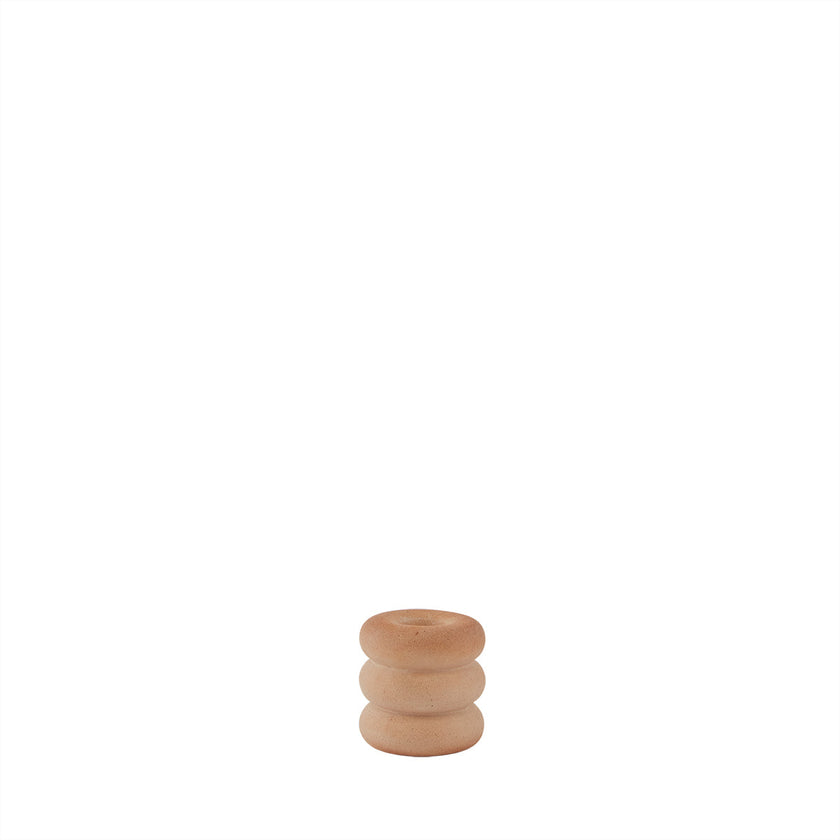 Savi Ceramic Candleholder - High - Beige