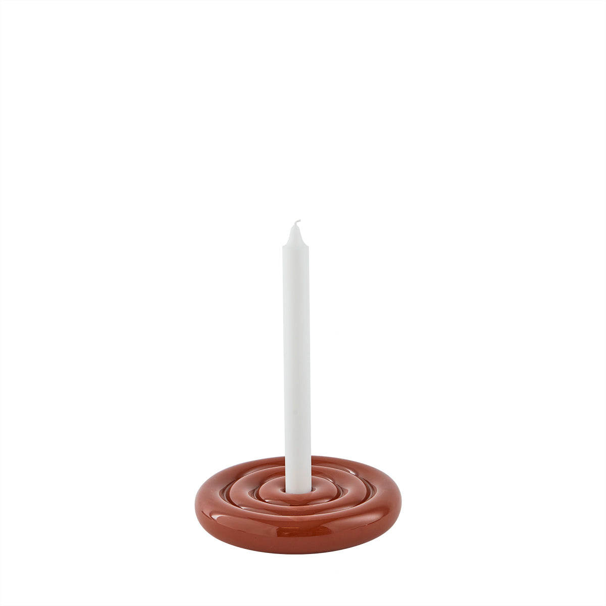 Savi Ceramic Candleholder - Low - Nutmeg