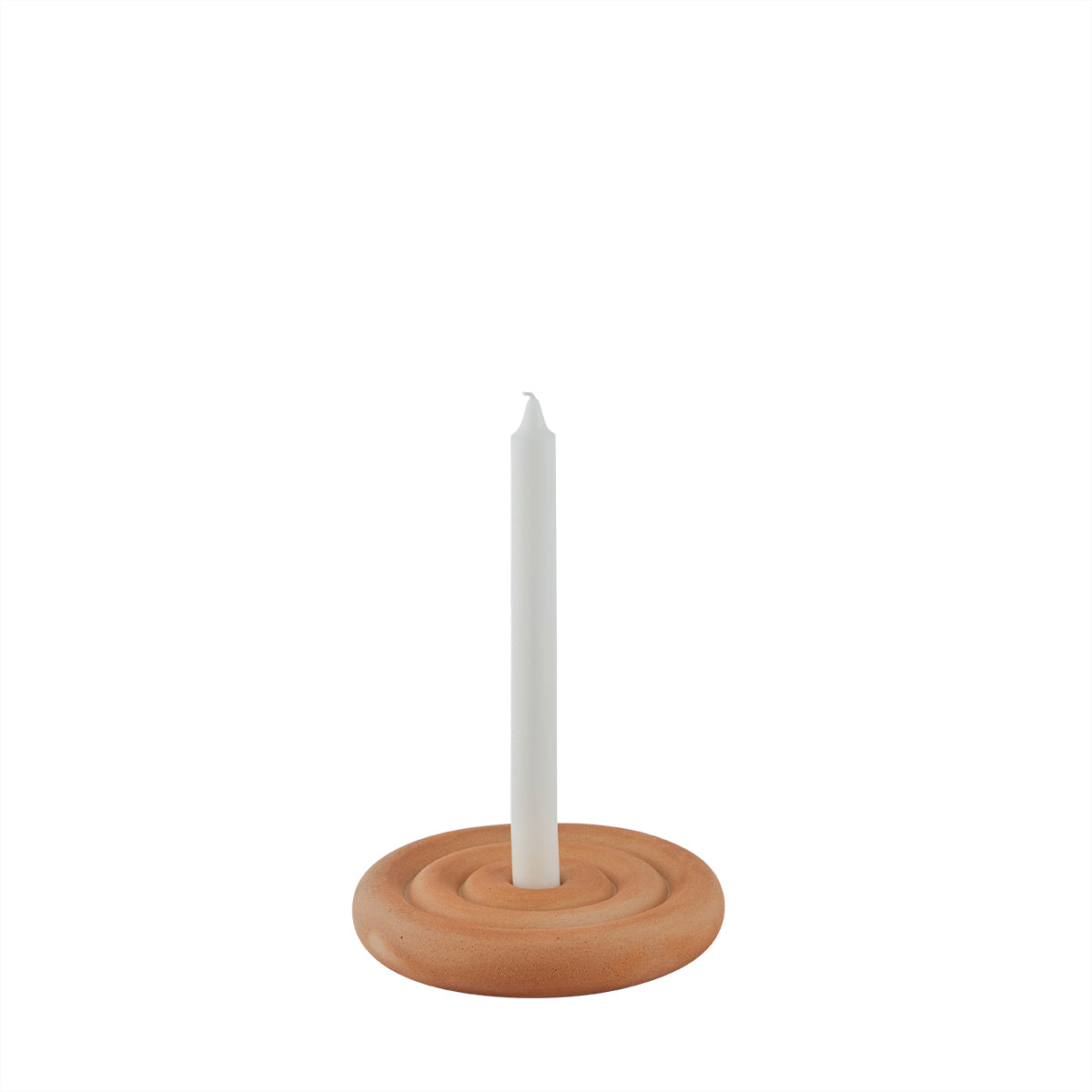Savi Ceramic Candleholder - Low - Beige