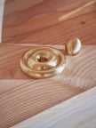 Savi Solid Brass Candleholder - Low - Brushed Brass