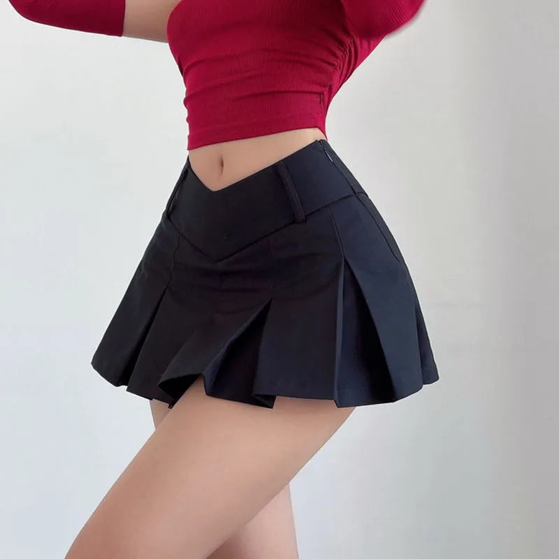 Harajuku Hottie Preppy Pulse High Waist A-Line Sexy Mini Skirt