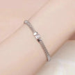 Sterling Silver Braided Square Buckle Bracelet