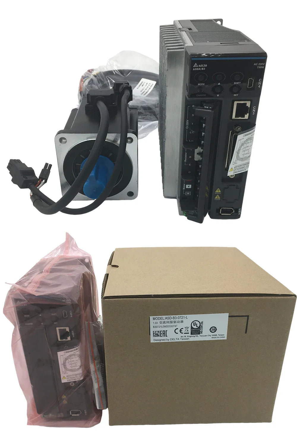 Delta AC Series Servo Motor Kit  - CANopen,RS-485,EtherCAT