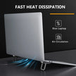 2PCS Mini Foldable Laptop Stand, Zinc Alloy Invisible Notebook Riser, Adjustable Angle Self-Adhesive Keyboard Lift for Desk