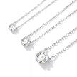 Gorgeous Shiny Choker - 925 Sterling Silver Geometric Cut Zircon Pendant Necklace